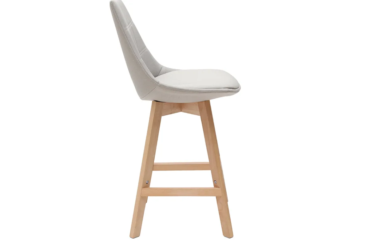 Miliboo Barhocker skandinavisch Hellgrau 65 cm (2er-Set) MATILDE* Barhocker