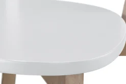 Miliboo Barhocker skandinavisch Weiß und Holz 65cm 2er-Set LEENA* Barhocker