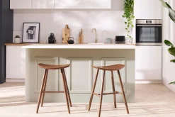 Miliboo Barhocker walnussfarben H65 cm (2er-Set) DEMORY* Barhocker
