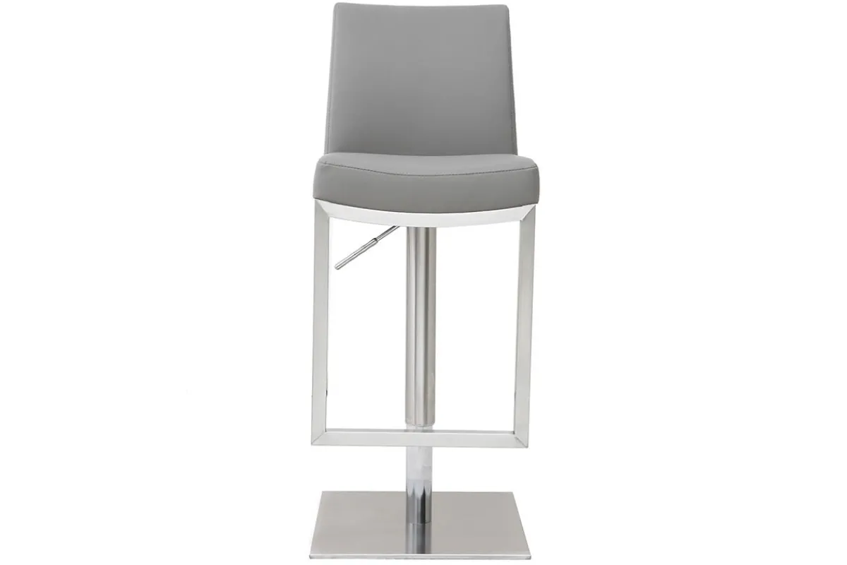 Miliboo Barhocker zeitgenössisches Design Metall und PU Weiß - KYLE* Barhocker