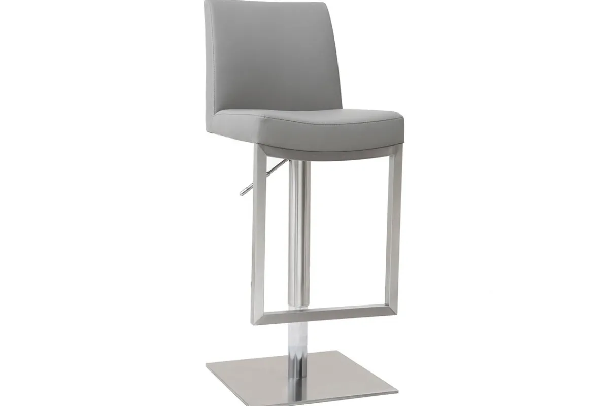 Miliboo Barhocker zeitgenössisches Design Metall und PU Weiß - KYLE* Barhocker