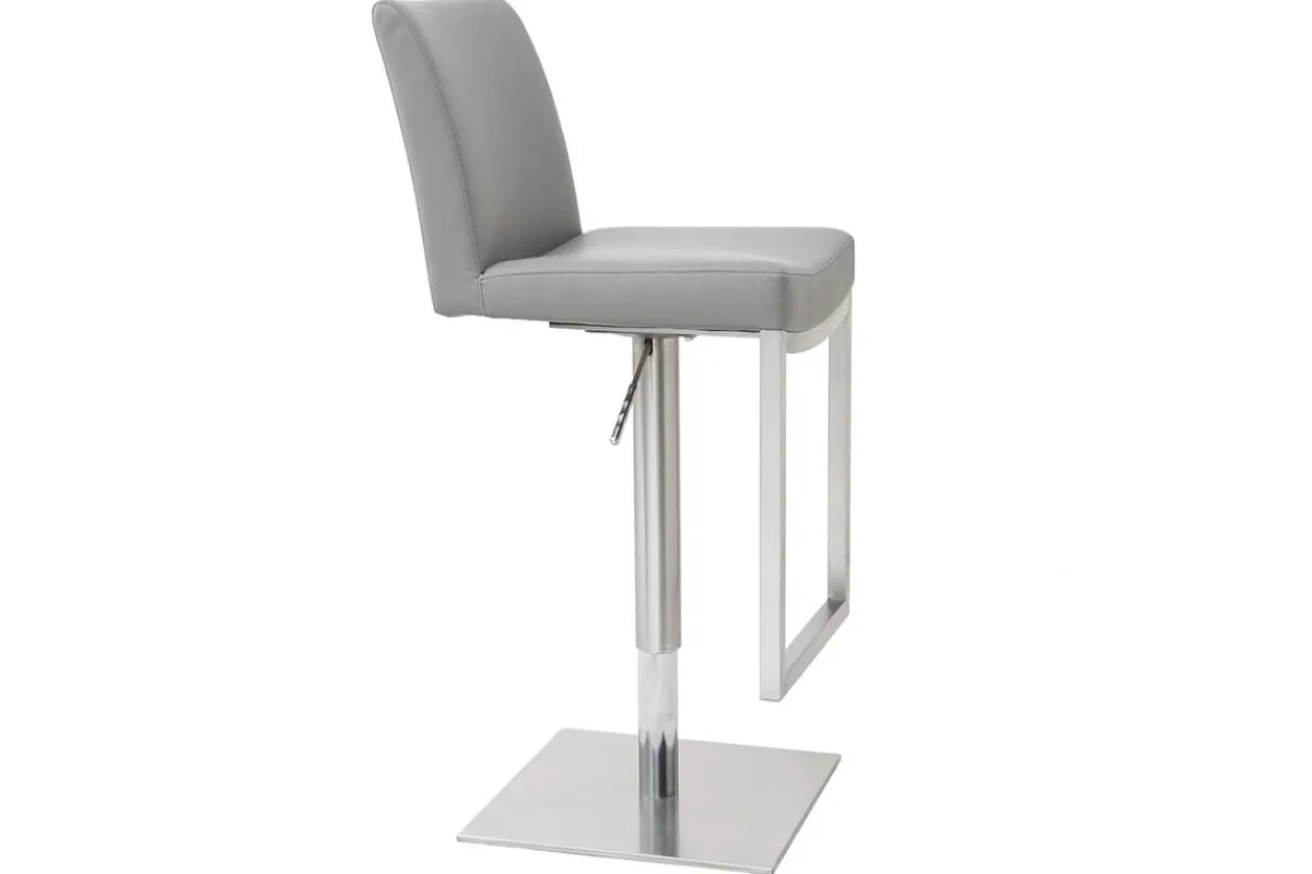 Miliboo Barhocker zeitgenössisches Design Metall und PU Weiß - KYLE* Barhocker
