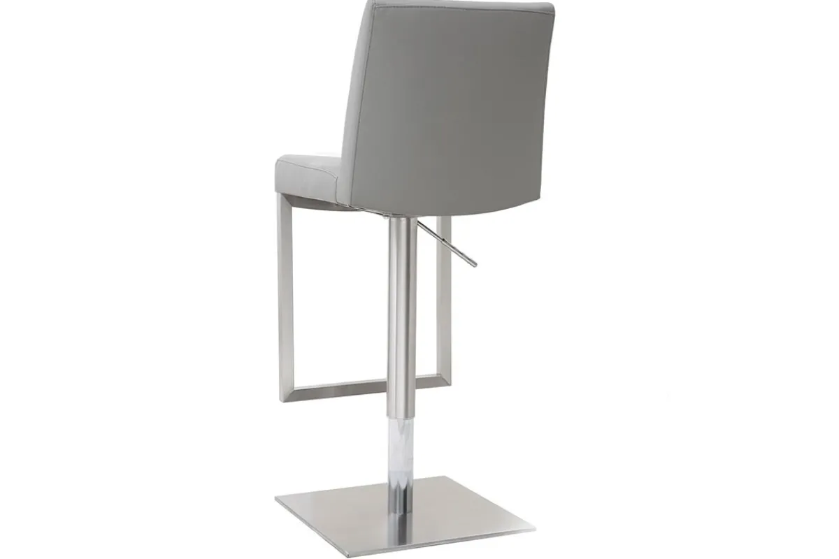 Miliboo Barhocker zeitgenössisches Design Metall und PU Weiß - KYLE* Barhocker