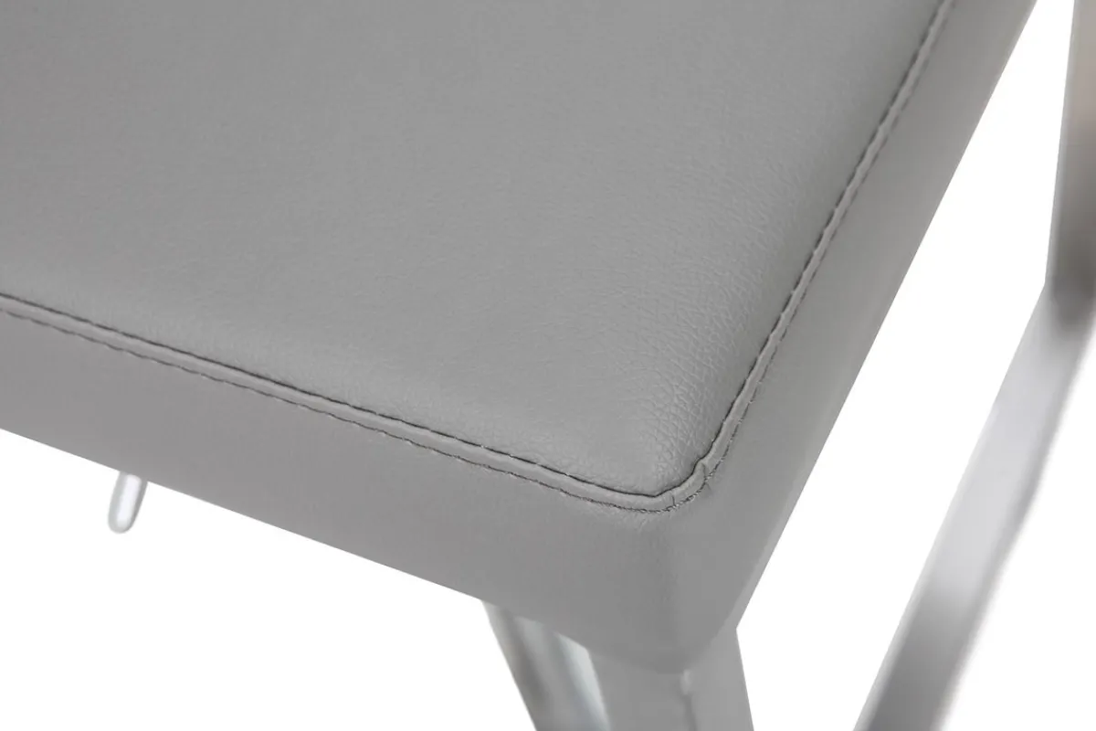 Miliboo Barhocker zeitgenössisches Design Metall und PU Weiß - KYLE* Barhocker
