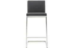 Miliboo Barhocker zeitgenössisches Design - Aluminium und PU Schwarz - STELLAR (2-er Set)* Barhocker
