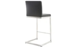 Miliboo Barhocker zeitgenössisches Design - Aluminium und PU Schwarz - STELLAR (2-er Set)* Barhocker