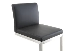Miliboo Barhocker zeitgenössisches Design - Aluminium und PU Schwarz - STELLAR (2-er Set)* Barhocker