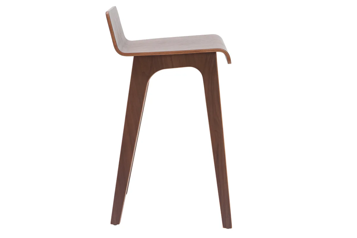 Miliboo Barstuhl aus dunklem Holz 65 cm BALTIK* Barhocker