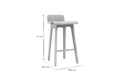 Miliboo Barstuhl aus Holz - 65 cm - skandinavisch - BALTIK* Barhocker