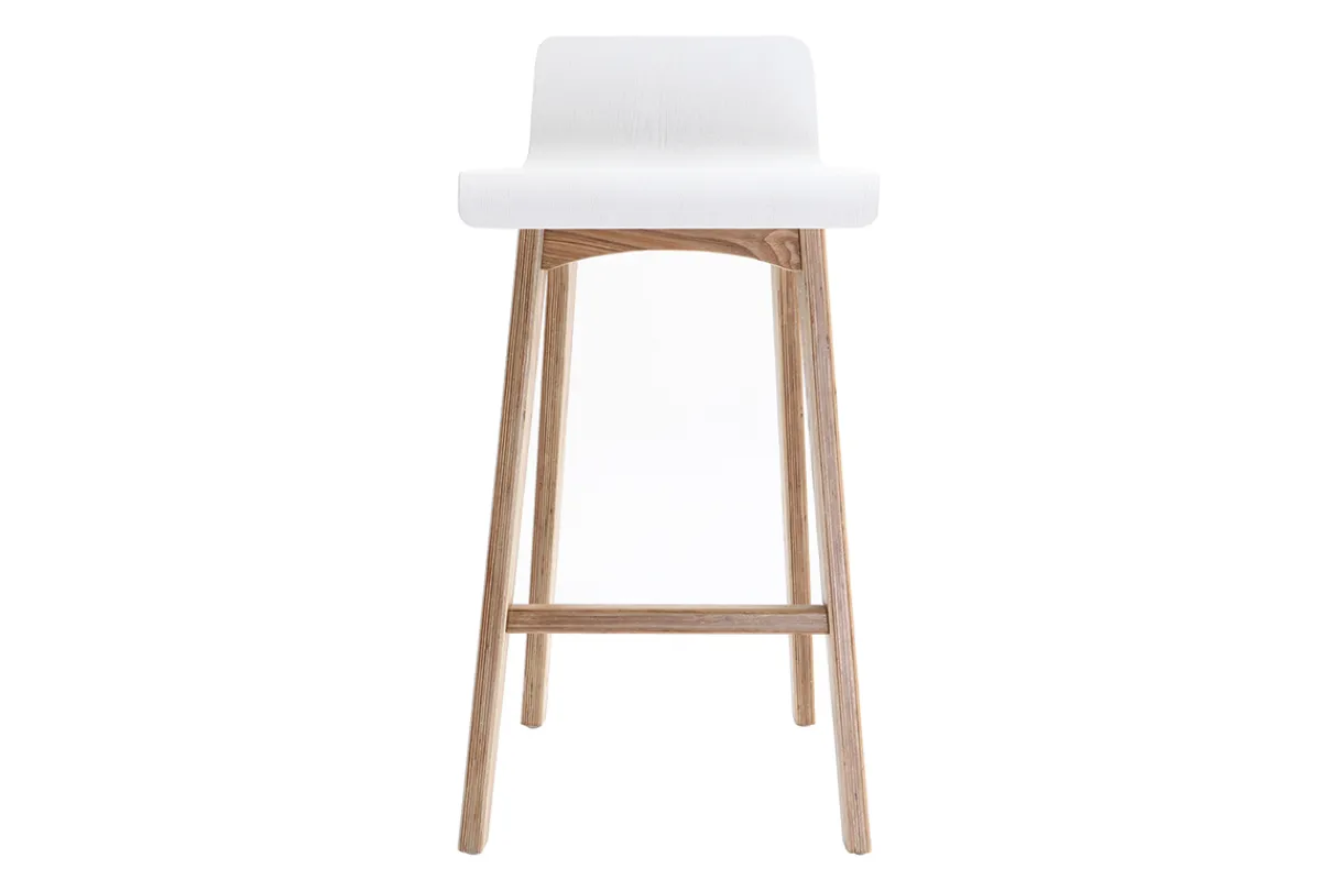 Miliboo Barstuhl aus Holz - 65 cm - skandinavisch - BALTIK* Barhocker
