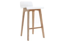 Miliboo Barstuhl aus Holz - 65 cm - skandinavisch - BALTIK* Barhocker