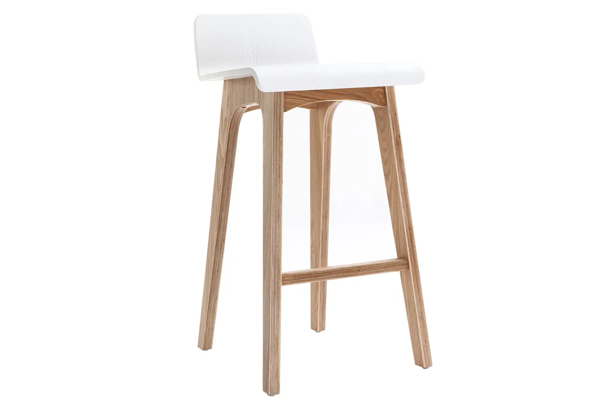 Miliboo Barstuhl aus Holz - 65 cm - skandinavisch - BALTIK* Barhocker