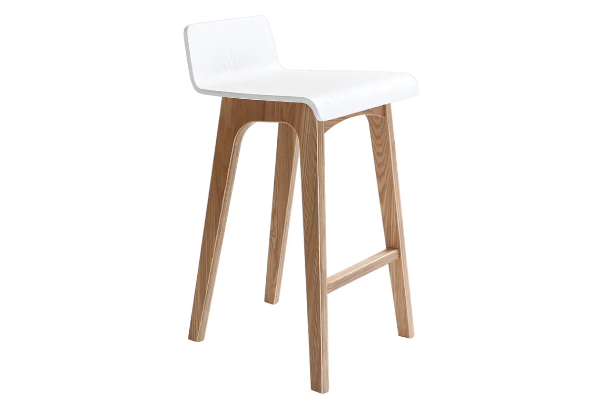 Miliboo Barstuhl aus Holz - 65 cm - skandinavisch - BALTIK* Barhocker