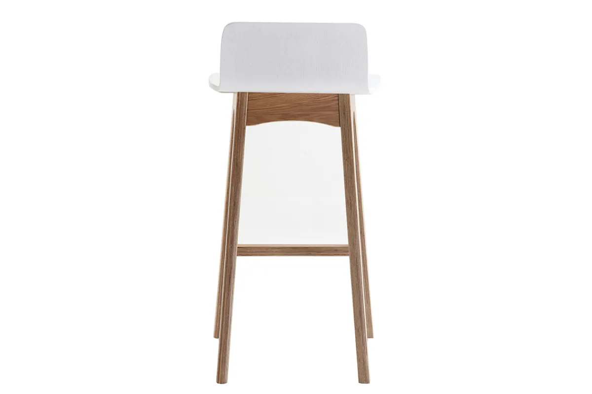 Miliboo Barstuhl aus Holz - 65 cm - skandinavisch - BALTIK* Barhocker