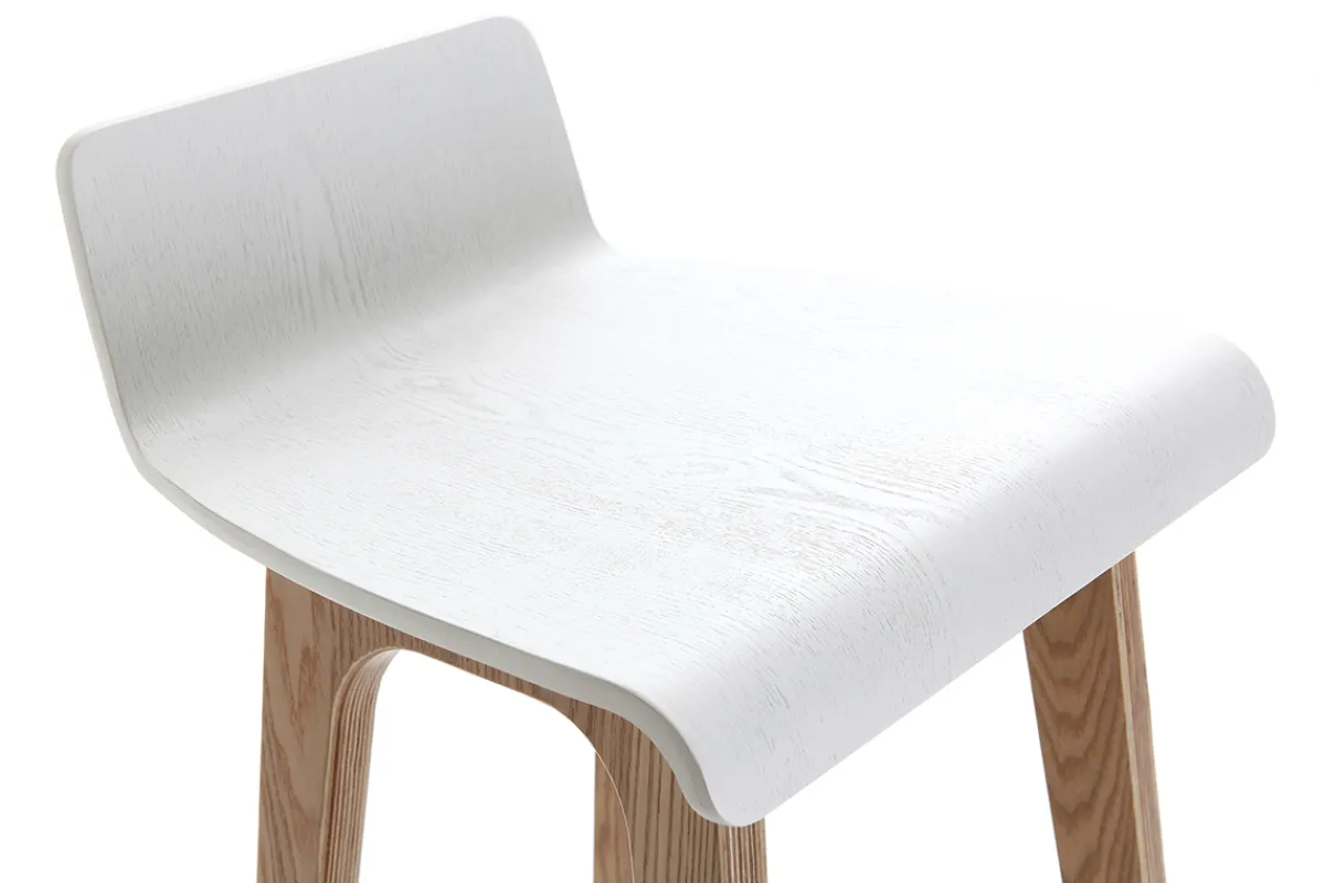 Miliboo Barstuhl aus Holz - 65 cm - skandinavisch - BALTIK* Barhocker