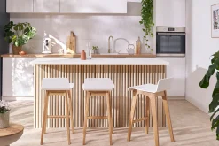 Miliboo Barstuhl aus Holz - 65 cm - skandinavisch - BALTIK* Barhocker
