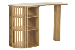 Miliboo Bartisch mit Ablagefächern aus massivem Mangoholz H90 cm LOBIO* Bartische/ Bar