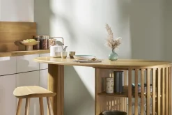Miliboo Bartisch mit Ablagefächern aus massivem Mangoholz H90 cm LOBIO* Bartische/ Bar