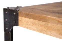 Miliboo Bartisch quadratisch Industrie-Design Holz und Metall MADISON* Bartische/ Bar