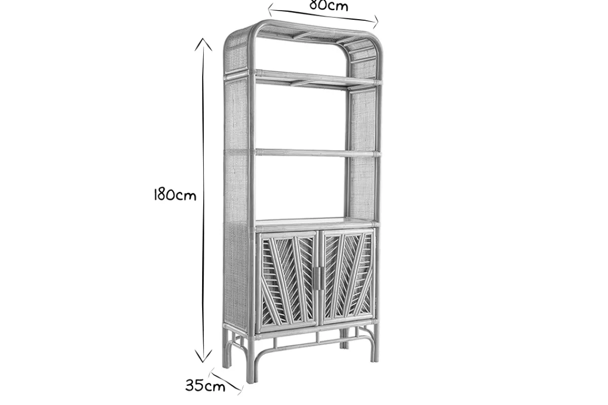 Miliboo Bücherregal aus Rattan H180 cm GALON* Bücherregale|Bücherregale