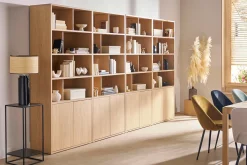 Miliboo Bücherregal mit hellem Eichenholzfinish B92 cm NAGANO* Bücherregale|Bücherregale