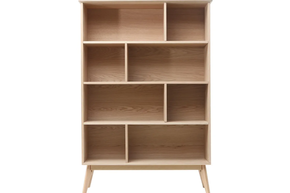 Miliboo Bücherregal skandinavisch Eiche 165 cm INGRID* Bücherregale|Bücherregale