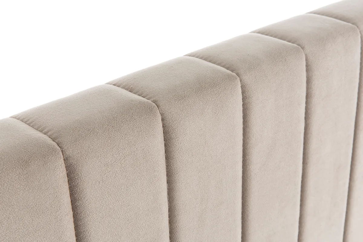 Miliboo Beige-graues Samt-Kopfteil L170 cm NEHA* Bett-kopfteile