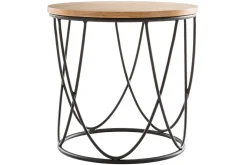 Miliboo Beistelltisch Holz und Metall 42 cm LACE* Couchtische|Beistelltische