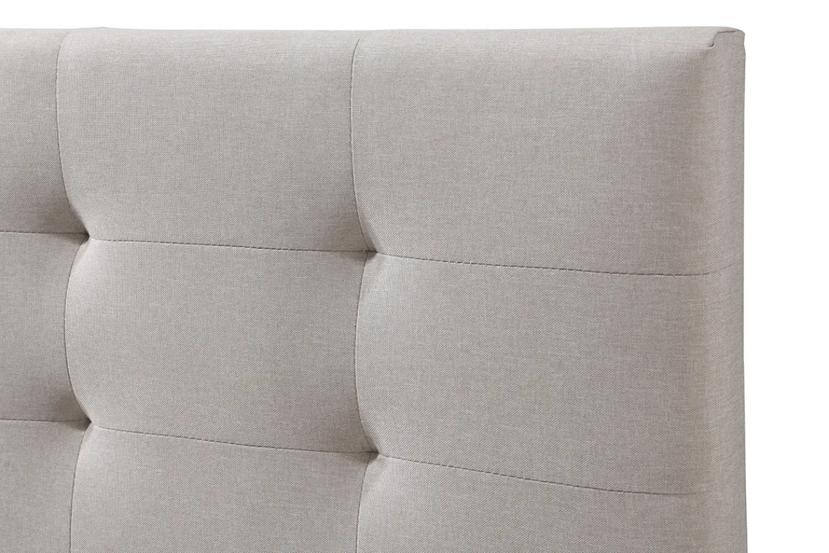 Miliboo Bett 160 x 200 Stoff Beige gepolstert MARQUISE* Betten Für Erwachsene