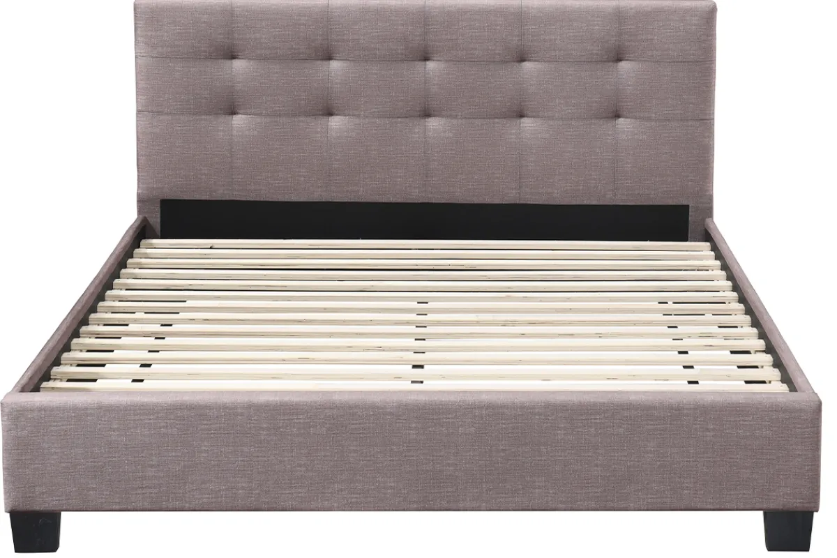 Miliboo Bett 160 x 200 Stoff Beige gepolstert MARQUISE* Betten Für Erwachsene
