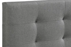 Miliboo Bett 180 x 200 Stoff Grau gepolstert MARQUISE* Betten Für Erwachsene
