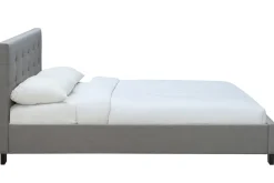 Miliboo Bett 160 x 200 Stoff Grau gepolstert MARQUISE* Betten Für Erwachsene