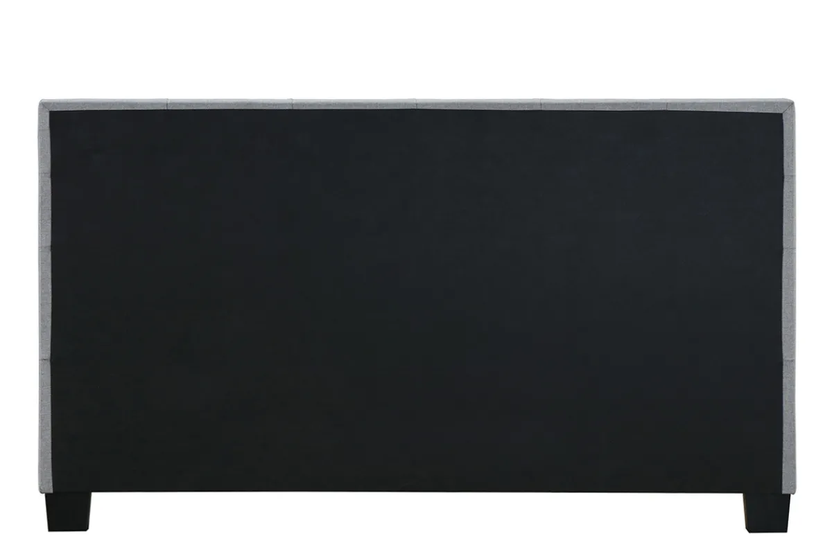Miliboo Bett 160 x 200 Stoff Grau gepolstert MARQUISE* Betten Für Erwachsene