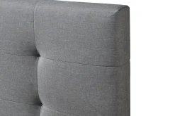 Miliboo Bett 160 x 200 Stoff Grau gepolstert MARQUISE* Betten Für Erwachsene