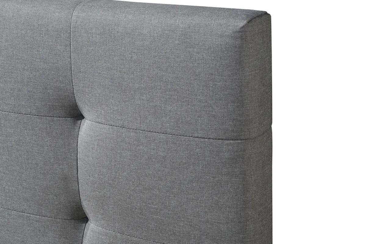Miliboo Bett 160 x 200 Stoff Grau gepolstert MARQUISE* Betten Für Erwachsene