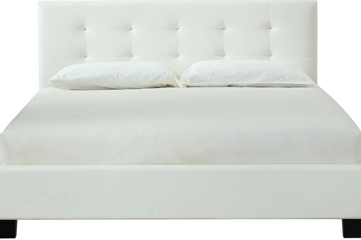 Miliboo Bett 160 x 200 Stoff Weiss gepolstert MARQUISE* Betten Für Erwachsene