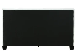 Miliboo Bett 160 x 200 Stoff Weiss gepolstert MARQUISE* Betten Für Erwachsene