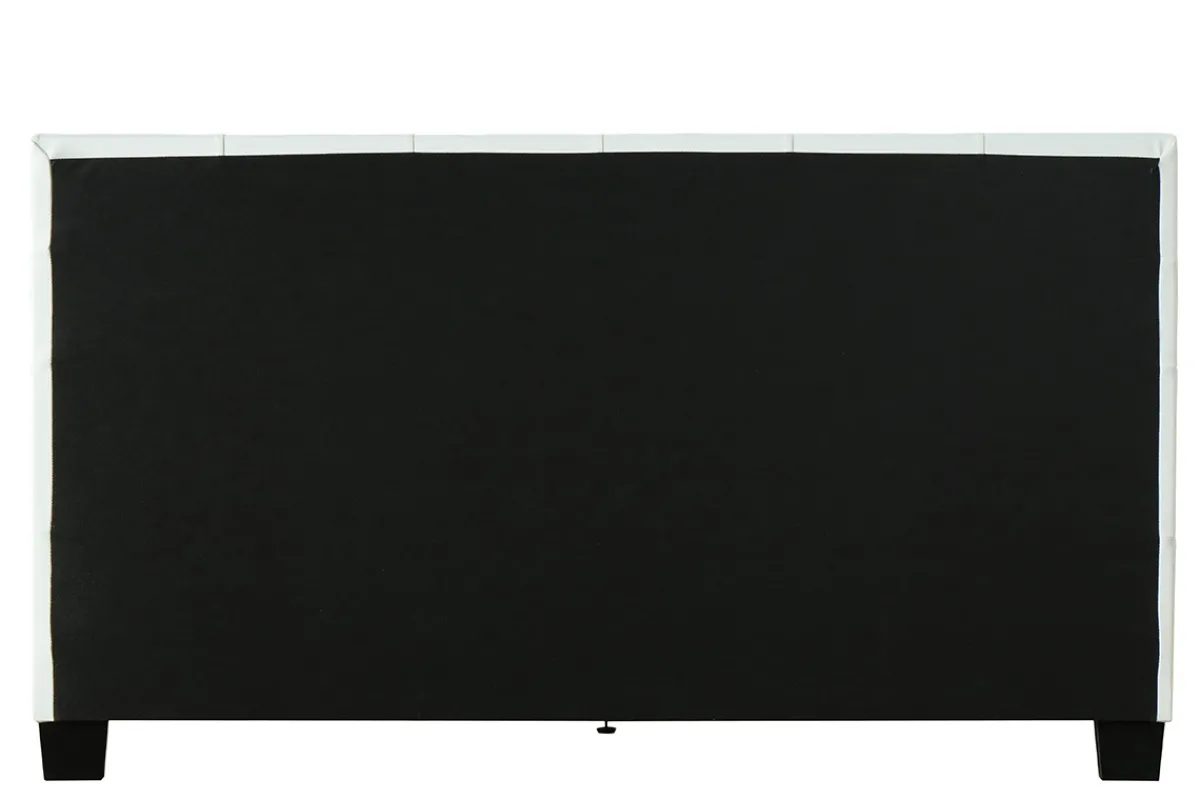 Miliboo Bett 160 x 200 Stoff Weiss gepolstert MARQUISE* Betten Für Erwachsene