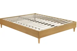 Miliboo Bett für Erwachsene 160 x 200 cm mit Bettkasten aus hellem Holzfurnier AYO* Betten Für Erwachsene