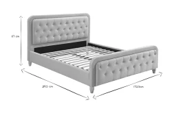 Miliboo Bett gepolstert Stoff Beige 160 x 200 cm KRISTEN* Betten Für Erwachsene