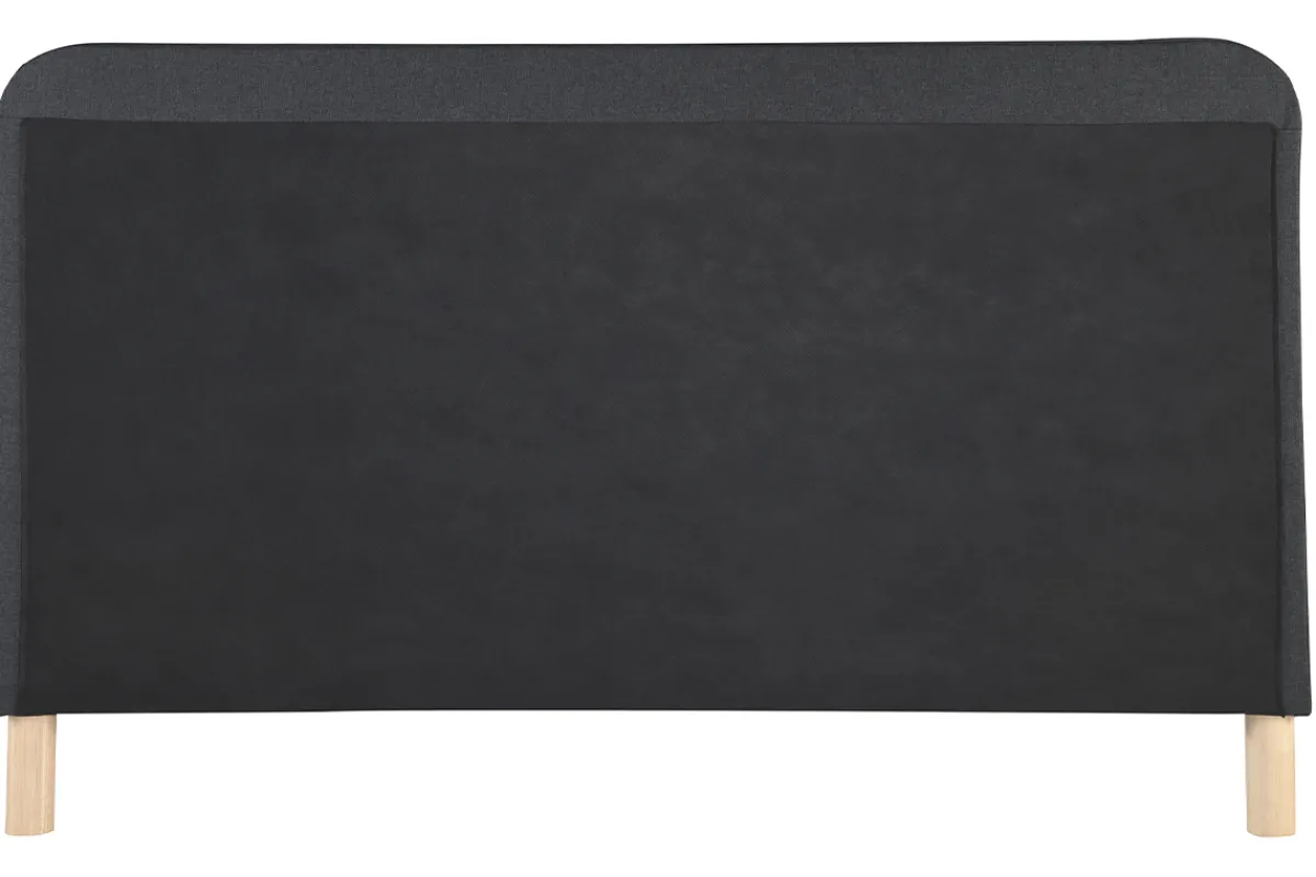 Miliboo Bett gepolstert Stoff Dunkelgrau 160 x 200 cm HOLSEN* Betten Für Erwachsene