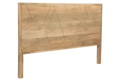 Miliboo Bettkopfteil aus massivem Mangoholz graviert B165 cm LINIUM* Bett-kopfteile