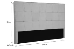 Miliboo Bettkopfteil beiger Stoff mit Samteffekt L170 cm SUKA* Bett-kopfteile