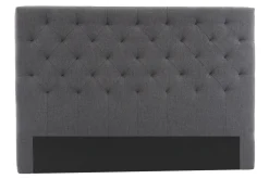 Miliboo Bettkopfteil, dunkelgrauer Stoff, 160 cm ENGUERRAND* Bett-kopfteile