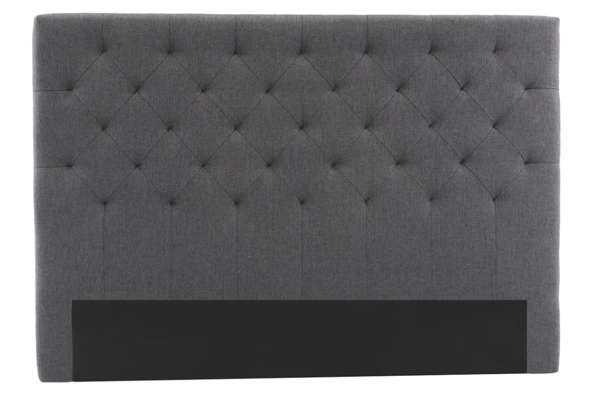 Miliboo Bettkopfteil, dunkelgrauer Stoff, 160 cm ENGUERRAND* Bett-kopfteile