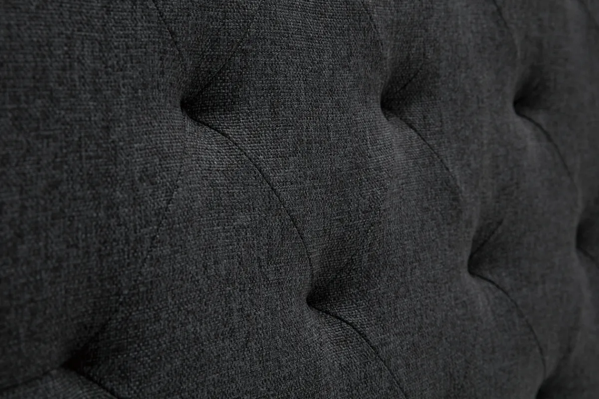 Miliboo Bettkopfteil, dunkelgrauer Stoff, 140 cm ENGUERRAND* Bett-kopfteile