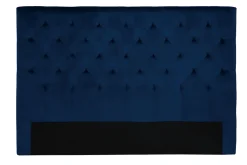 Miliboo Bettkopfteil gepolstert aus nachtblauem Samt 160 cm ENGUERRAND* Bett-kopfteile