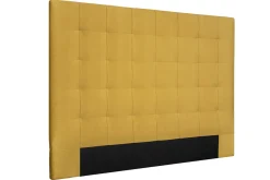 Miliboo Bettkopfteil, gepolstert, aus senfglebernem Stoff, 160 cm HALCIONA* Bett-kopfteile