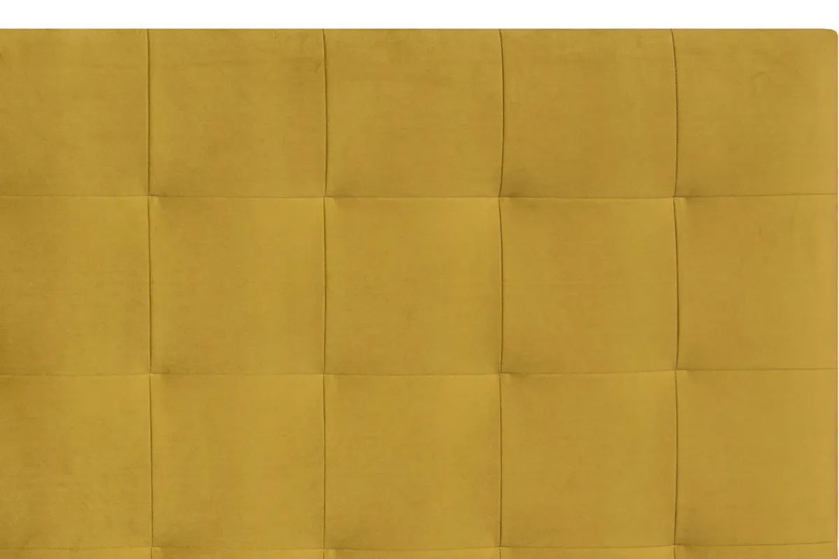 Miliboo Bettkopfteil, gepolstert, aus senfglebernem Stoff, 160 cm HALCIONA* Bett-kopfteile