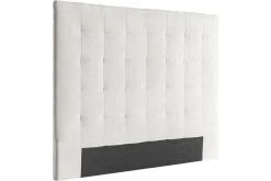 Miliboo Bettkopfteil gepolstert beigefarbener Stoff 140 cm HALCIONA* Bett-kopfteile